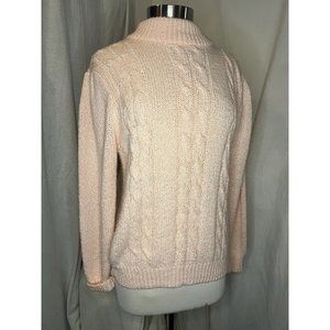 Partners by Mervyn's Women's Sweater Size Medium Pink Long Sleeve 100% Acrylic